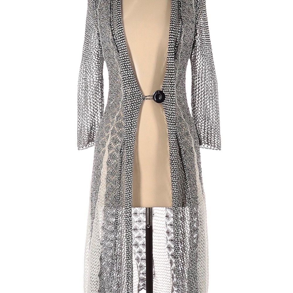 Joseph Ribkoff Crochet Duster Swing Melange Beach Cover-up Style No. 162993
